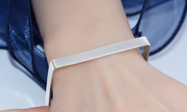 Sterling Silver Bangle Square Modern  bangle