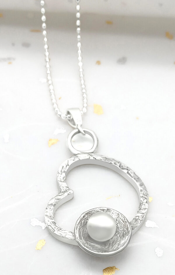 silver heart necklace