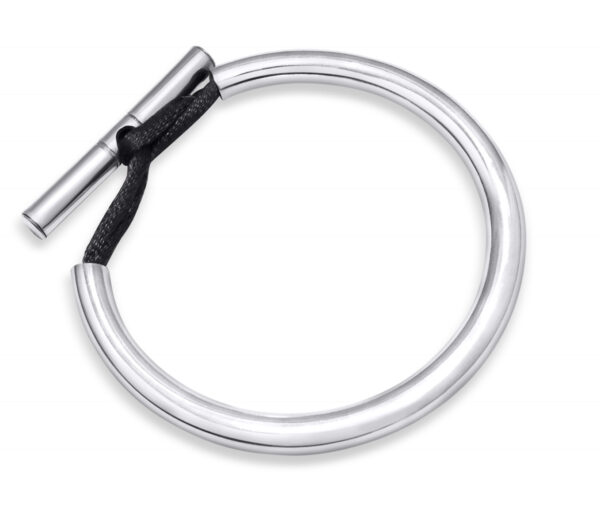 Modern silver bangle