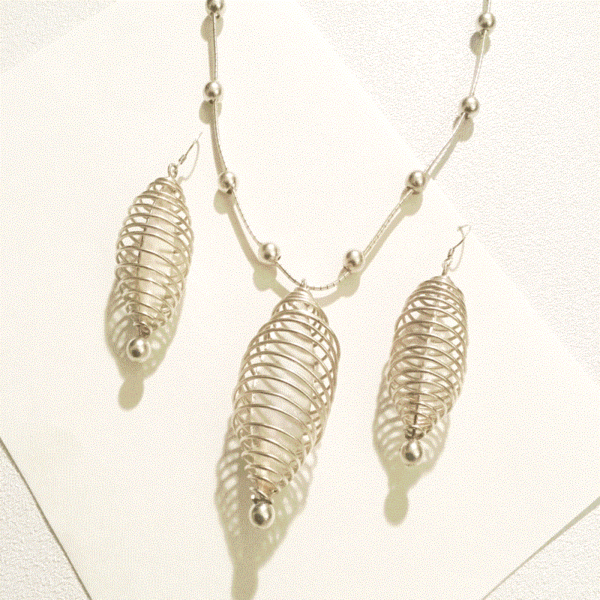 Tornado spiral silver set