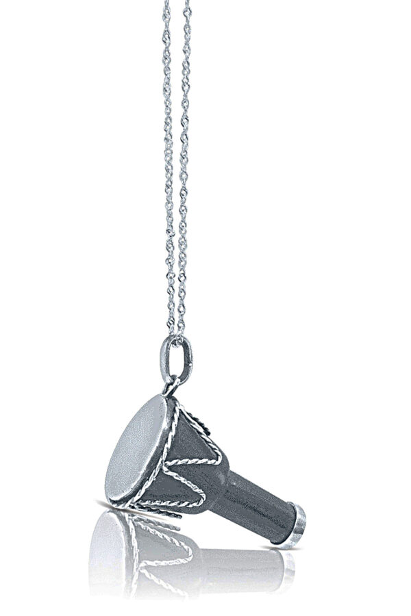 Silver Little Drum Necklace