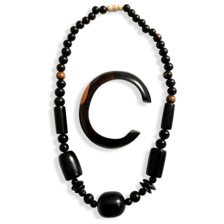 black ebony necklace set