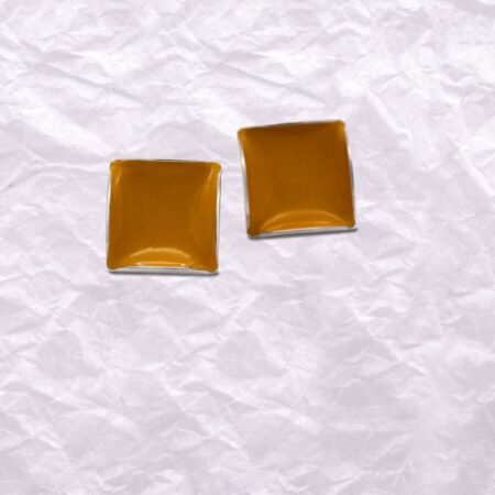 Square Shaped Yellow earrings