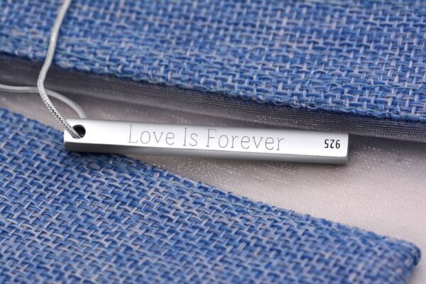 Engraved Silver Chain Pendant