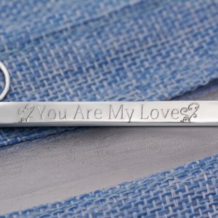 STERLING SILVER ENGRAVED NECKLACE WITH A LOVING MESSAGE